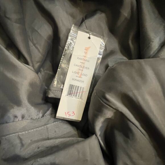 Theory Kantarai Dress Button Down Belted Sleeveless Gray‎ Size 10 Pockets NEW - Picture 4 of 9